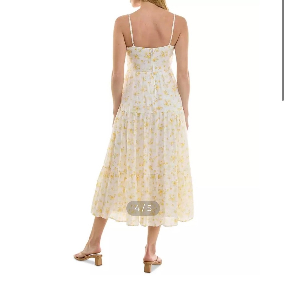 Trixxi White and Yellow Floral Midi Dress - Picture 2 of 6
